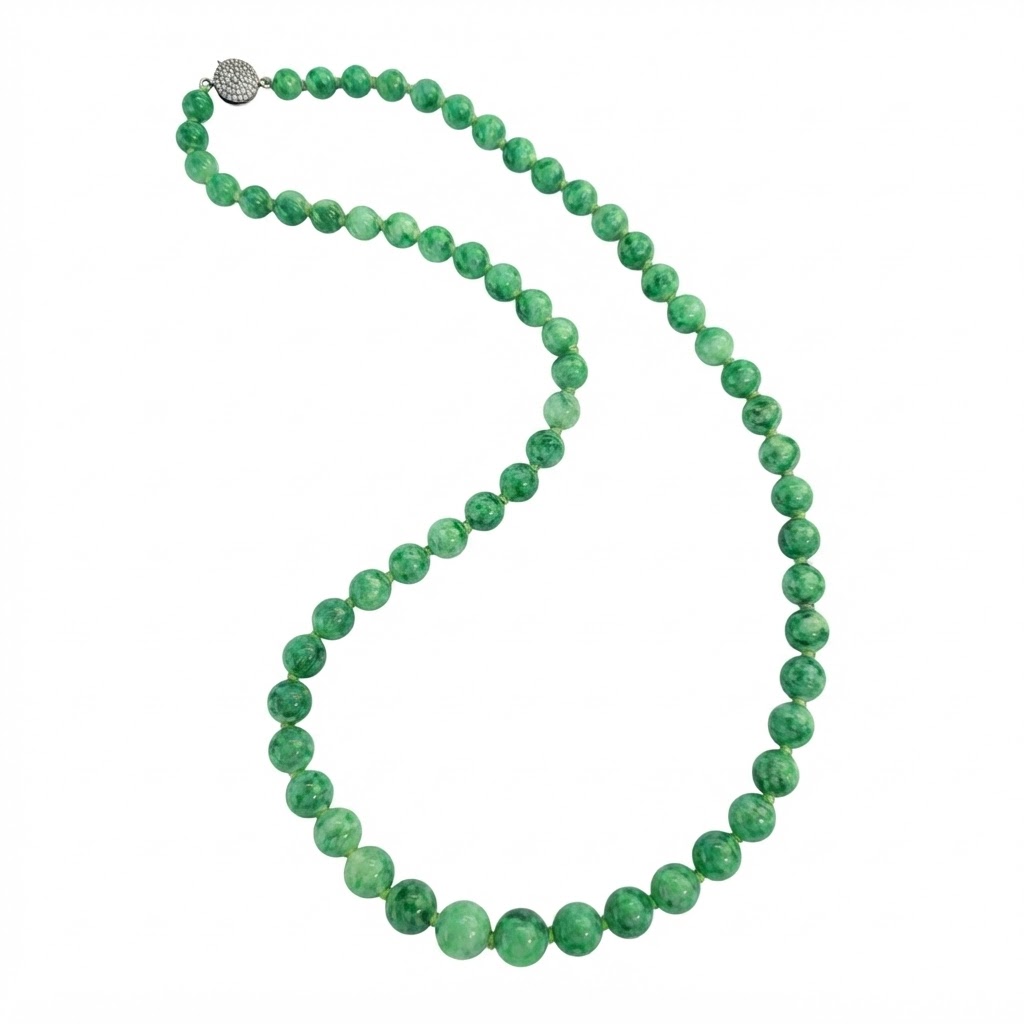 18K Green Jadeite Necklace